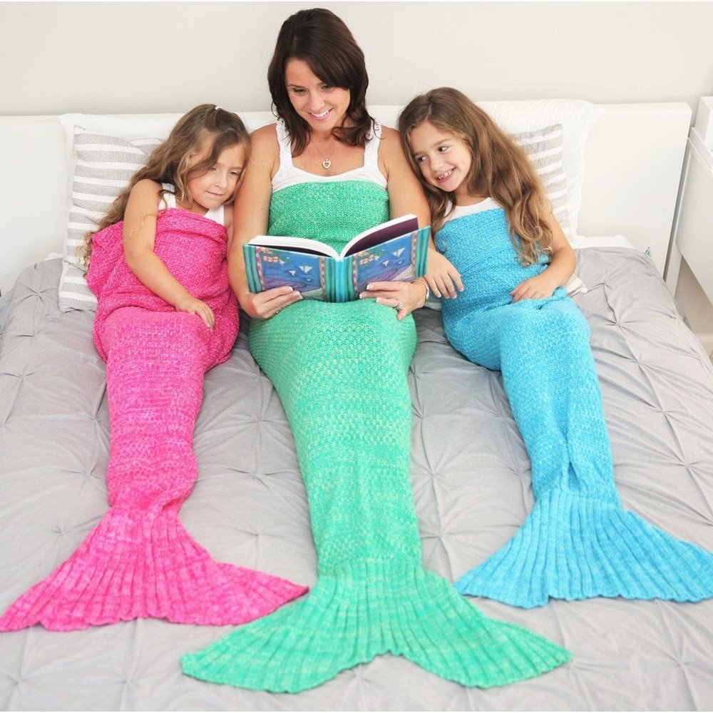 Details about   Mermaid Tail Blanket for Teens Kids Adult Super Soft Sleeping Sofa Room Blanket 